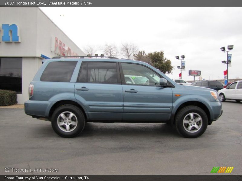 Steel Blue Metallic / Gray 2007 Honda Pilot EX-L