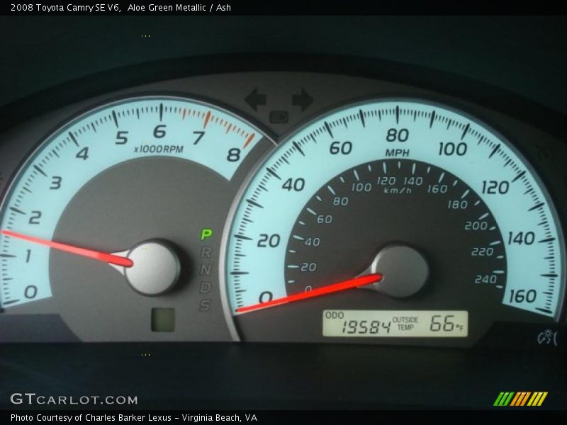 Aloe Green Metallic / Ash 2008 Toyota Camry SE V6