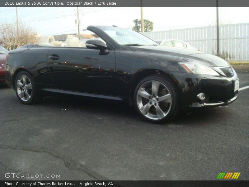 Obsidian Black / Ecru Beige 2010 Lexus IS 350C Convertible