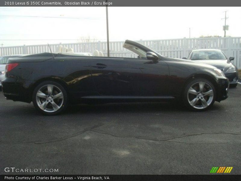 Obsidian Black / Ecru Beige 2010 Lexus IS 350C Convertible