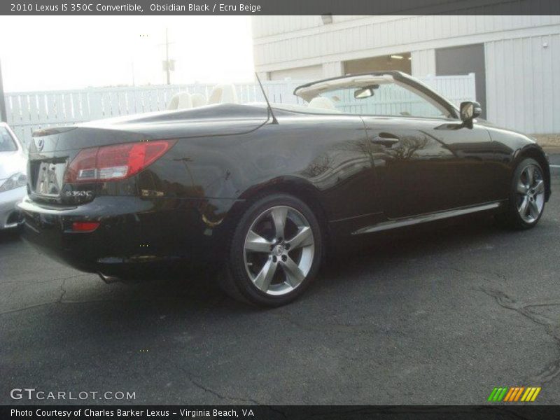 Obsidian Black / Ecru Beige 2010 Lexus IS 350C Convertible