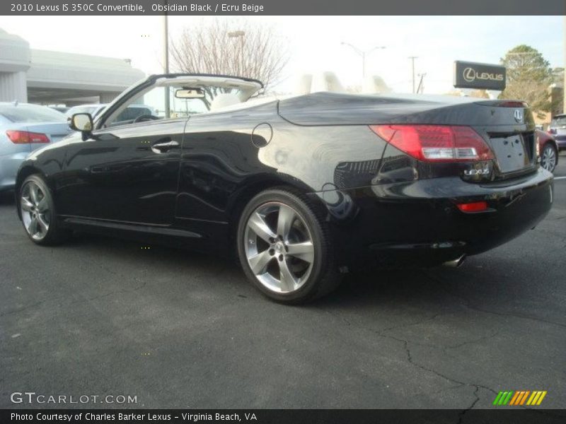 Obsidian Black / Ecru Beige 2010 Lexus IS 350C Convertible