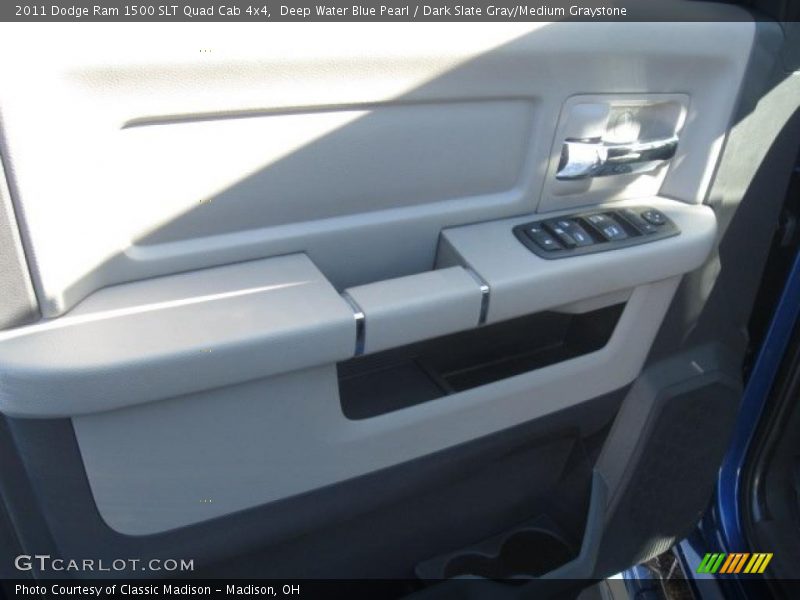 Deep Water Blue Pearl / Dark Slate Gray/Medium Graystone 2011 Dodge Ram 1500 SLT Quad Cab 4x4