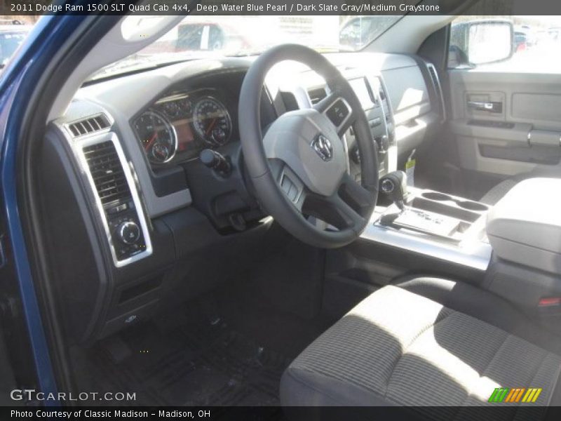 Deep Water Blue Pearl / Dark Slate Gray/Medium Graystone 2011 Dodge Ram 1500 SLT Quad Cab 4x4