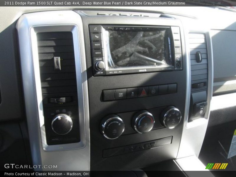 Deep Water Blue Pearl / Dark Slate Gray/Medium Graystone 2011 Dodge Ram 1500 SLT Quad Cab 4x4