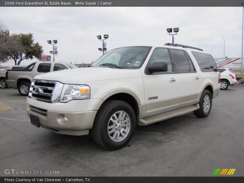 White Suede / Camel 2008 Ford Expedition EL Eddie Bauer