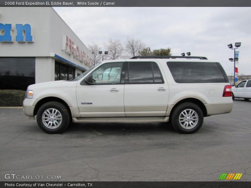 White Suede / Camel 2008 Ford Expedition EL Eddie Bauer