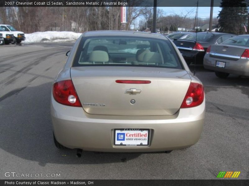 Sandstone Metallic / Neutral Beige 2007 Chevrolet Cobalt LS Sedan