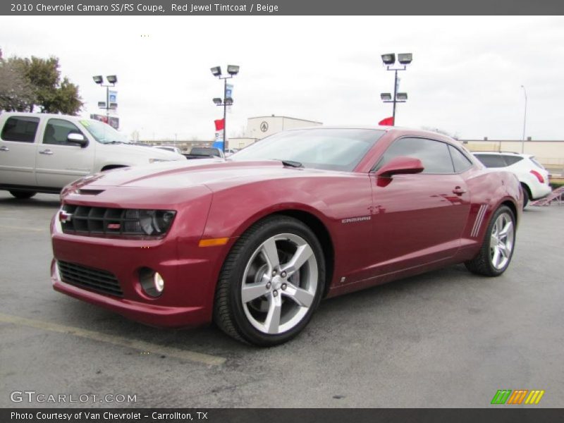 Red Jewel Tintcoat / Beige 2010 Chevrolet Camaro SS/RS Coupe