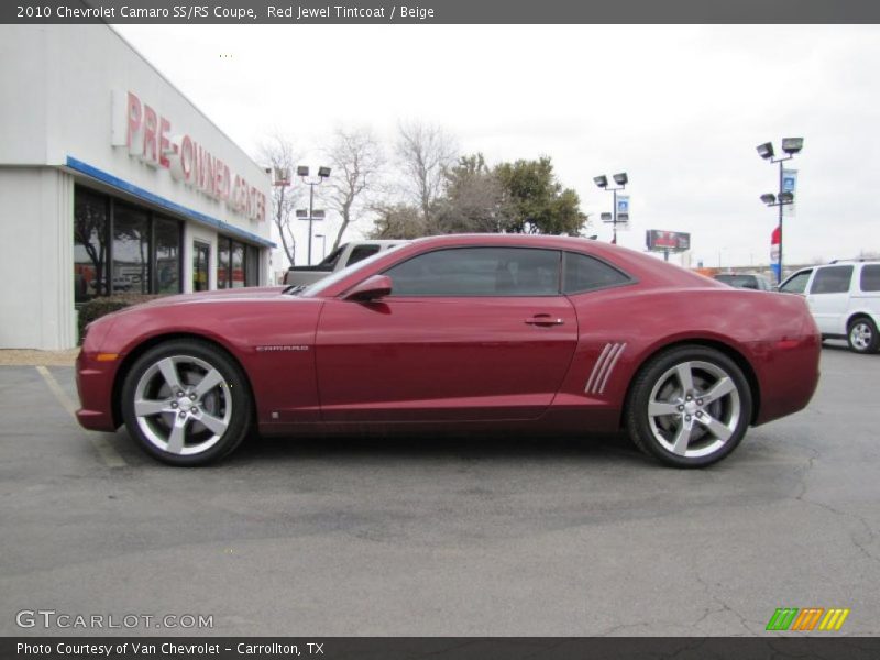 Red Jewel Tintcoat / Beige 2010 Chevrolet Camaro SS/RS Coupe