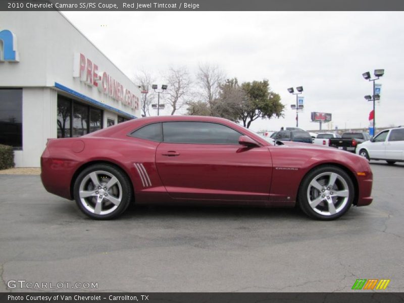 Red Jewel Tintcoat / Beige 2010 Chevrolet Camaro SS/RS Coupe