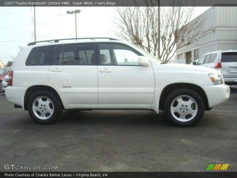 Super White / Ivory Beige 2007 Toyota Highlander Limited 4WD