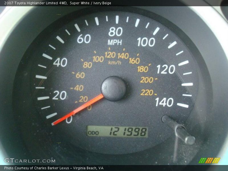 Super White / Ivory Beige 2007 Toyota Highlander Limited 4WD