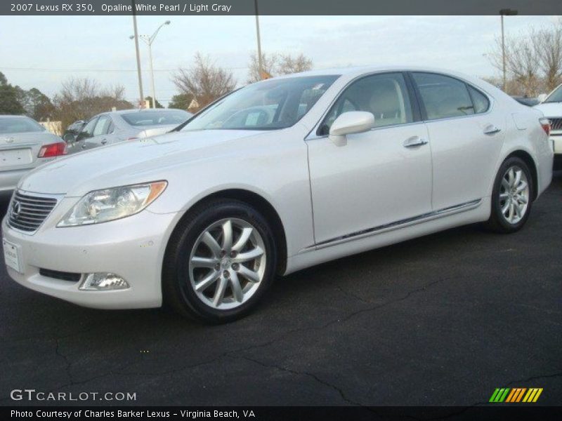 Opaline White Pearl / Light Gray 2007 Lexus RX 350