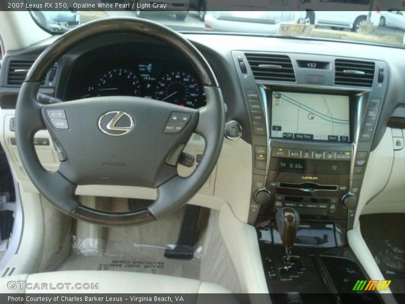 Opaline White Pearl / Light Gray 2007 Lexus RX 350
