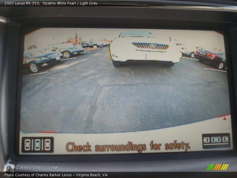 Opaline White Pearl / Light Gray 2007 Lexus RX 350
