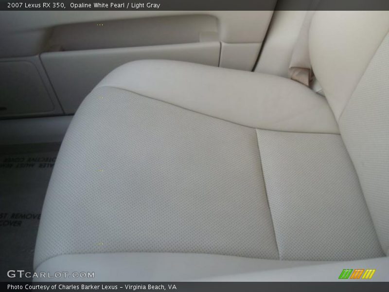 Opaline White Pearl / Light Gray 2007 Lexus RX 350