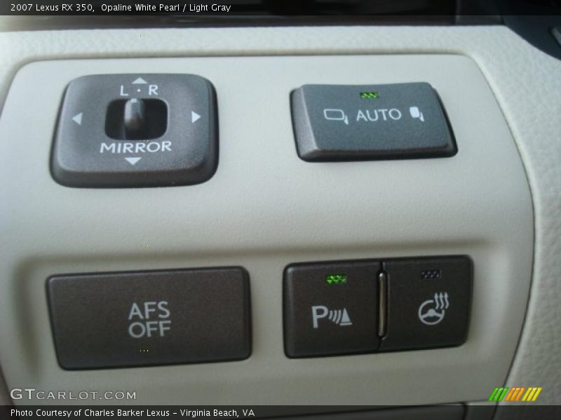 Opaline White Pearl / Light Gray 2007 Lexus RX 350