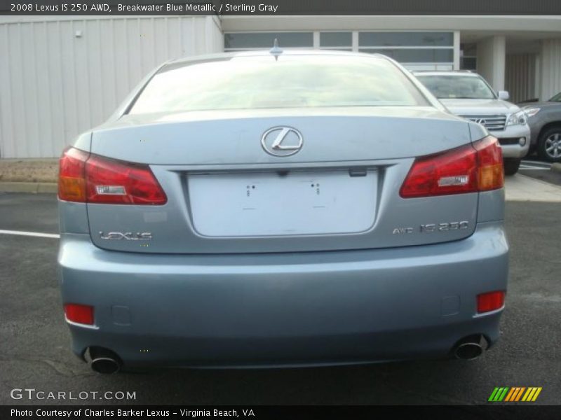 Breakwater Blue Metallic / Sterling Gray 2008 Lexus IS 250 AWD