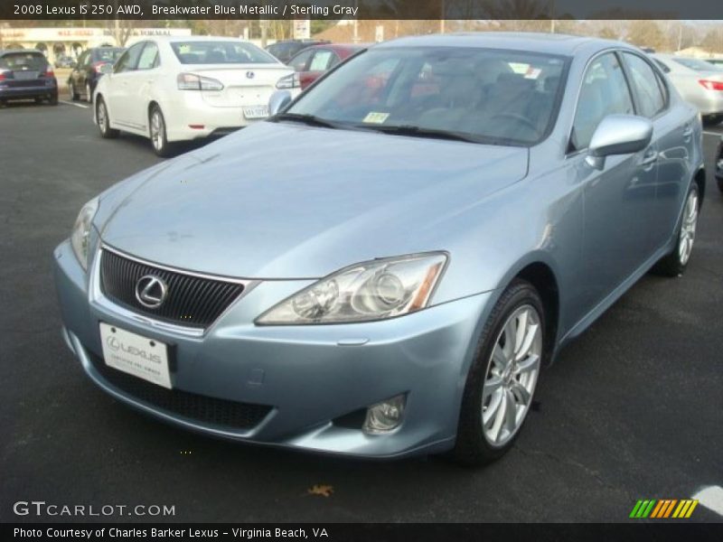 Breakwater Blue Metallic / Sterling Gray 2008 Lexus IS 250 AWD