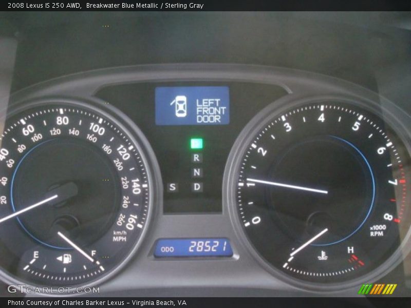 Breakwater Blue Metallic / Sterling Gray 2008 Lexus IS 250 AWD