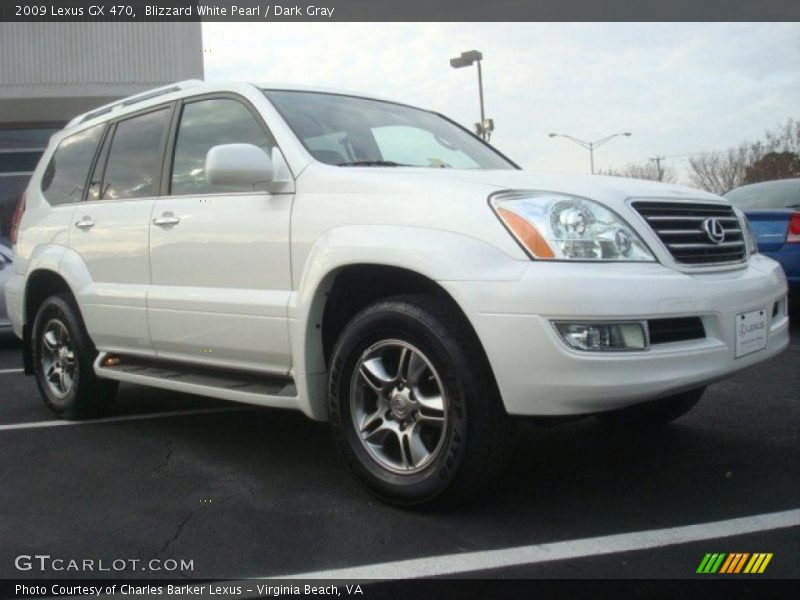 Blizzard White Pearl / Dark Gray 2009 Lexus GX 470