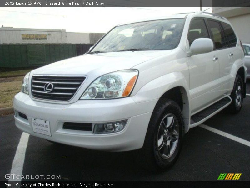Blizzard White Pearl / Dark Gray 2009 Lexus GX 470