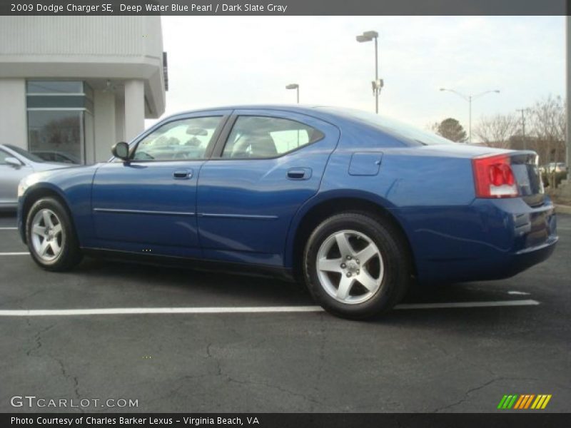 Deep Water Blue Pearl / Dark Slate Gray 2009 Dodge Charger SE