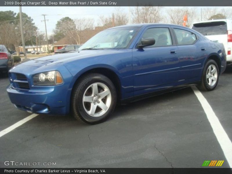 Deep Water Blue Pearl / Dark Slate Gray 2009 Dodge Charger SE