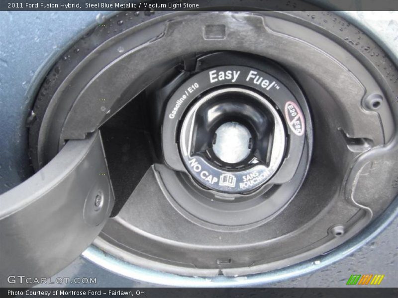 Steel Blue Metallic / Medium Light Stone 2011 Ford Fusion Hybrid
