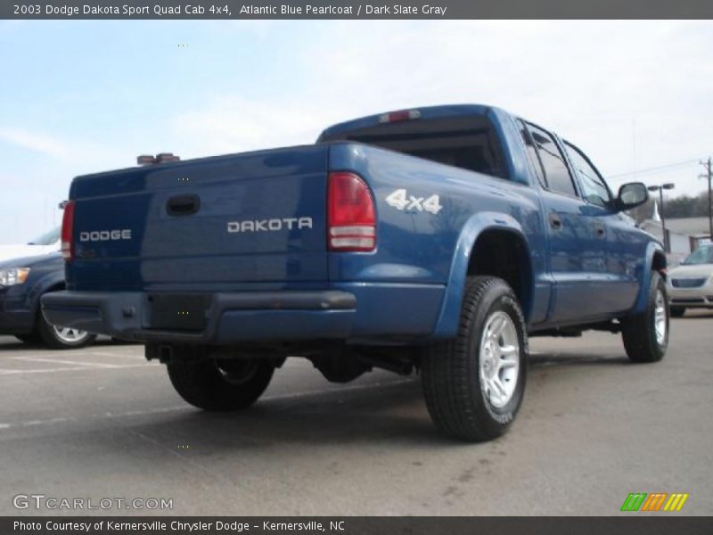 Atlantic Blue Pearlcoat / Dark Slate Gray 2003 Dodge Dakota Sport Quad Cab 4x4