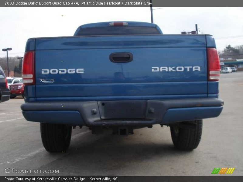 Atlantic Blue Pearlcoat / Dark Slate Gray 2003 Dodge Dakota Sport Quad Cab 4x4