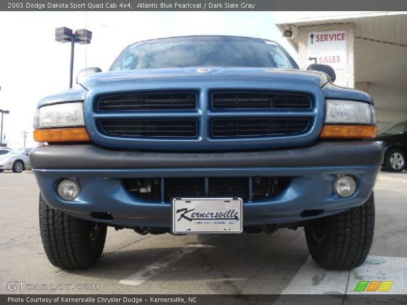 Atlantic Blue Pearlcoat / Dark Slate Gray 2003 Dodge Dakota Sport Quad Cab 4x4