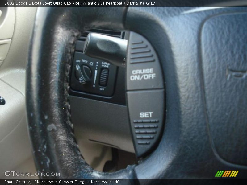 Atlantic Blue Pearlcoat / Dark Slate Gray 2003 Dodge Dakota Sport Quad Cab 4x4