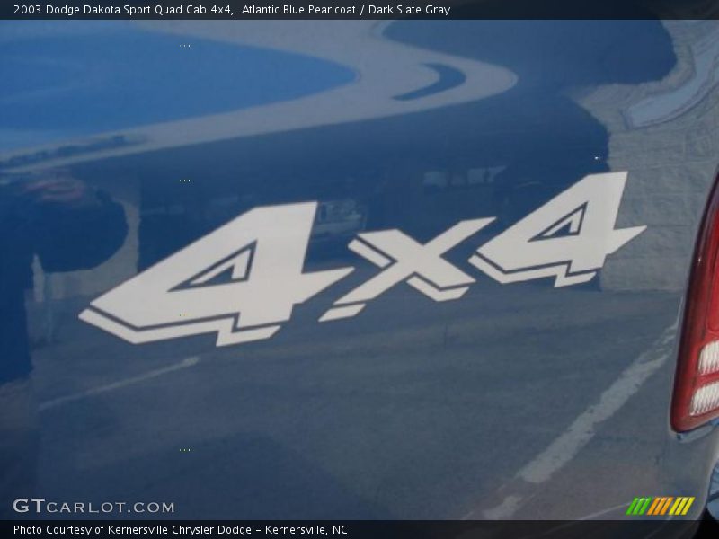 Atlantic Blue Pearlcoat / Dark Slate Gray 2003 Dodge Dakota Sport Quad Cab 4x4