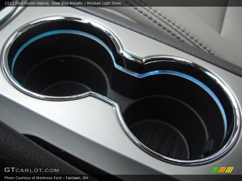 Steel Blue Metallic / Medium Light Stone 2011 Ford Fusion Hybrid
