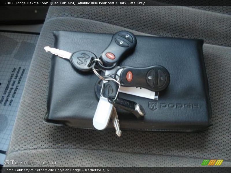 Atlantic Blue Pearlcoat / Dark Slate Gray 2003 Dodge Dakota Sport Quad Cab 4x4