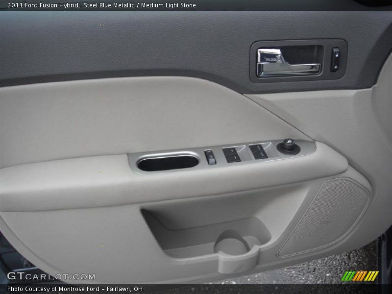 Steel Blue Metallic / Medium Light Stone 2011 Ford Fusion Hybrid