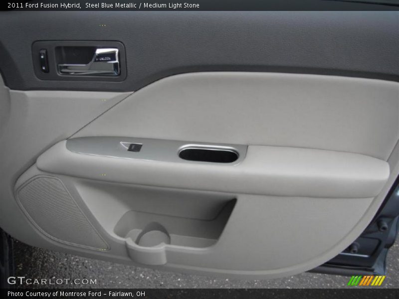 Steel Blue Metallic / Medium Light Stone 2011 Ford Fusion Hybrid