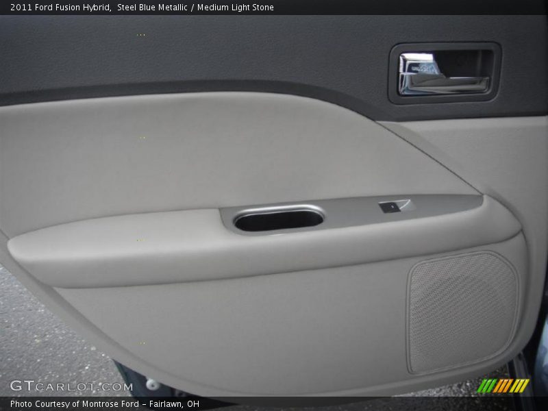 Steel Blue Metallic / Medium Light Stone 2011 Ford Fusion Hybrid