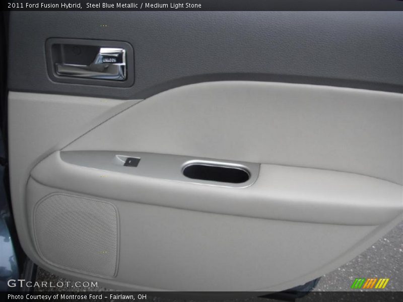 Steel Blue Metallic / Medium Light Stone 2011 Ford Fusion Hybrid