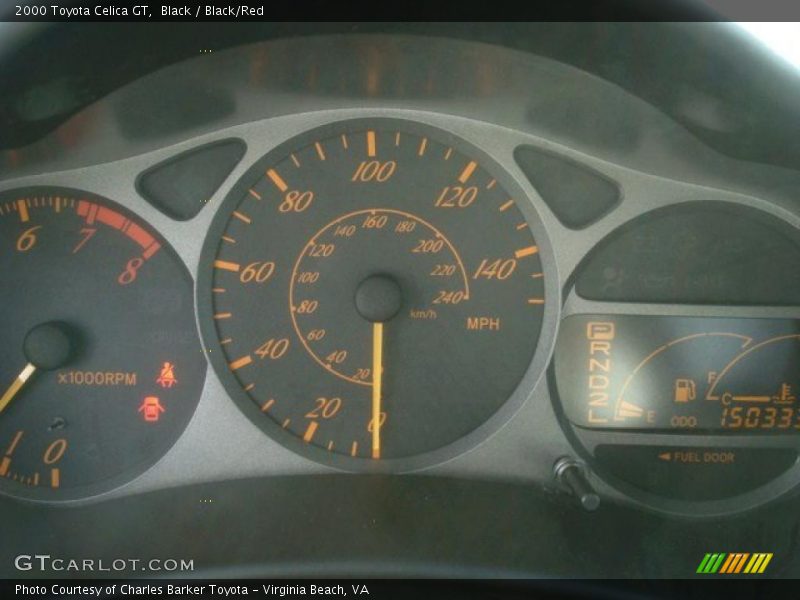 Black / Black/Red 2000 Toyota Celica GT