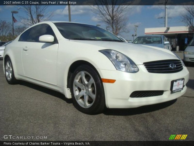 Ivory Pearl / Wheat Beige 2007 Infiniti G 35 Coupe