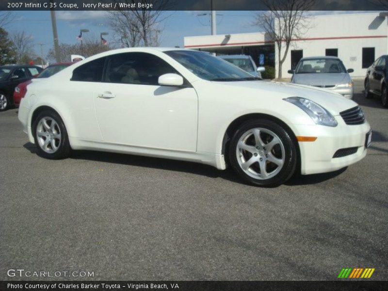Ivory Pearl / Wheat Beige 2007 Infiniti G 35 Coupe