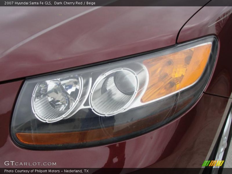 Dark Cherry Red / Beige 2007 Hyundai Santa Fe GLS