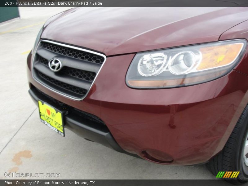 Dark Cherry Red / Beige 2007 Hyundai Santa Fe GLS