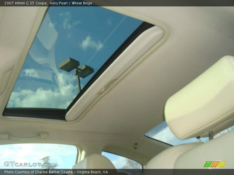 Ivory Pearl / Wheat Beige 2007 Infiniti G 35 Coupe