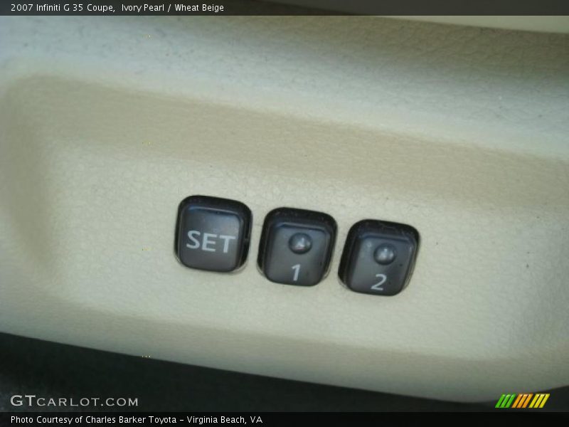 Ivory Pearl / Wheat Beige 2007 Infiniti G 35 Coupe