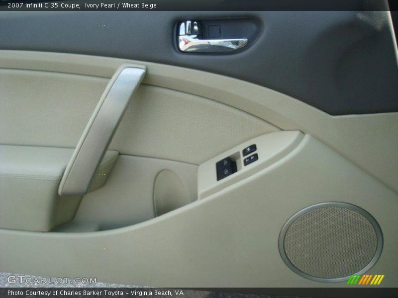 Ivory Pearl / Wheat Beige 2007 Infiniti G 35 Coupe