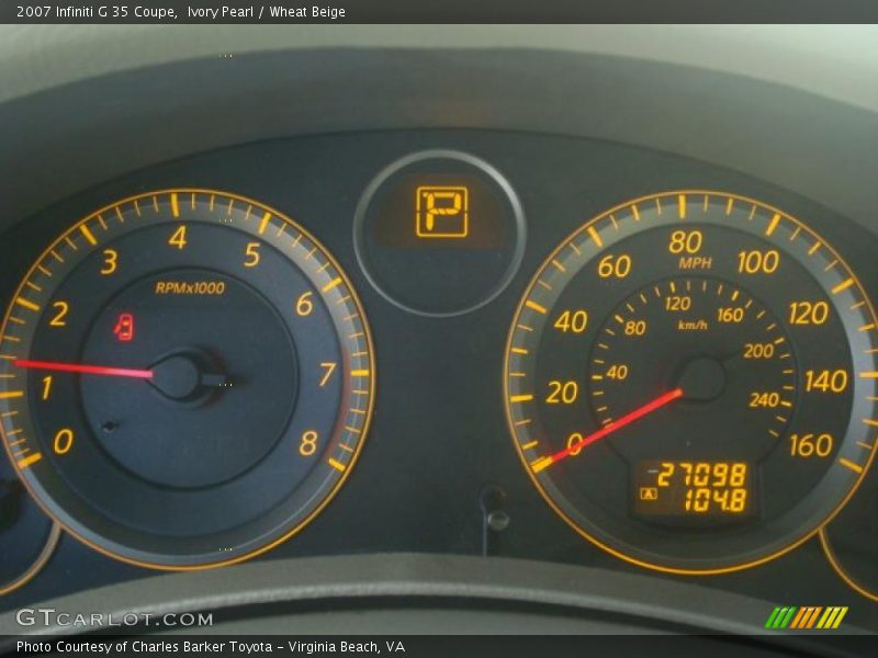 Ivory Pearl / Wheat Beige 2007 Infiniti G 35 Coupe